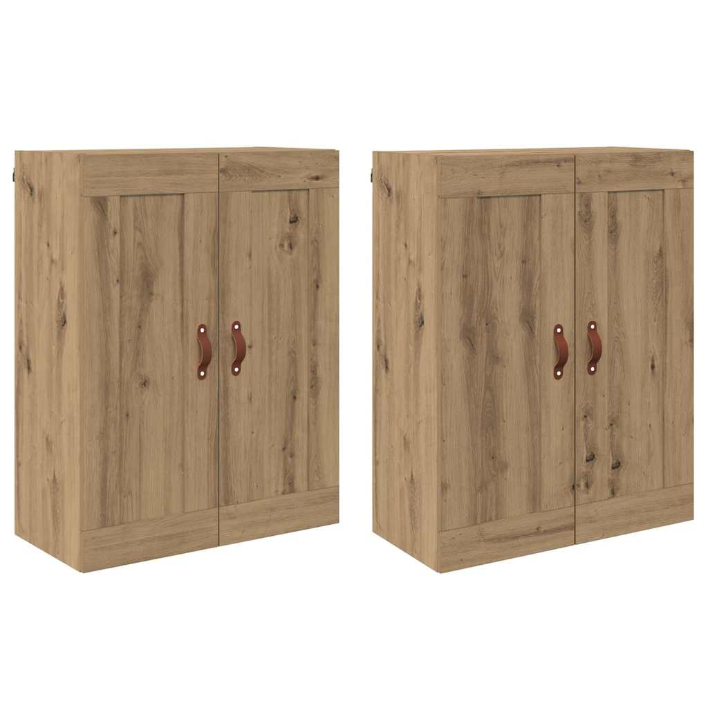 vidaXL Wandmontierter Schrank 2 pcs Artisan-Eiche 69,5 x 34 x 90 cm