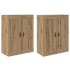 vidaXL Wandmontierter Schrank 2 pcs Artisan-Eiche 69,5 x 34 x 90 cm