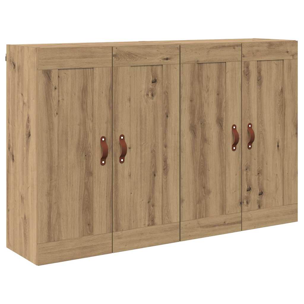 vidaXL Wandmontierter Schrank 2 pcs Artisan-Eiche 69,5 x 34 x 90 cm