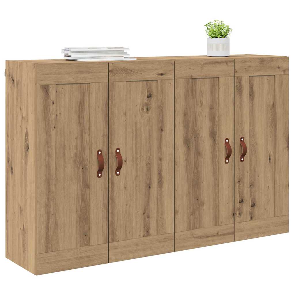 vidaXL Wandmontierter Schrank 2 pcs Artisan-Eiche 69,5 x 34 x 90 cm