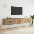 vidaXL Wand-TV-Schrank Set 3 pcs Artisan-Eiche 80 x 34,5 x 40 cm