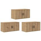 vidaXL Wand-TV-Schrank Set 3 pcs Artisan-Eiche 80 x 34,5 x 40 cm