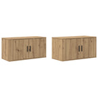 vidaXL Wand-TV-Schrank Set 2 pcs Artisan-Eiche 80 x 34,5 x 40 cm