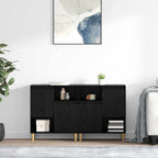 vidaXL Sideboards 2 pcs Schwarz Eichen-Optik 60 x 35 x 70 cm