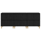 vidaXL Sideboards 3 pcs Schwarz Eichen-Optik 60 x 35 x 70 cm