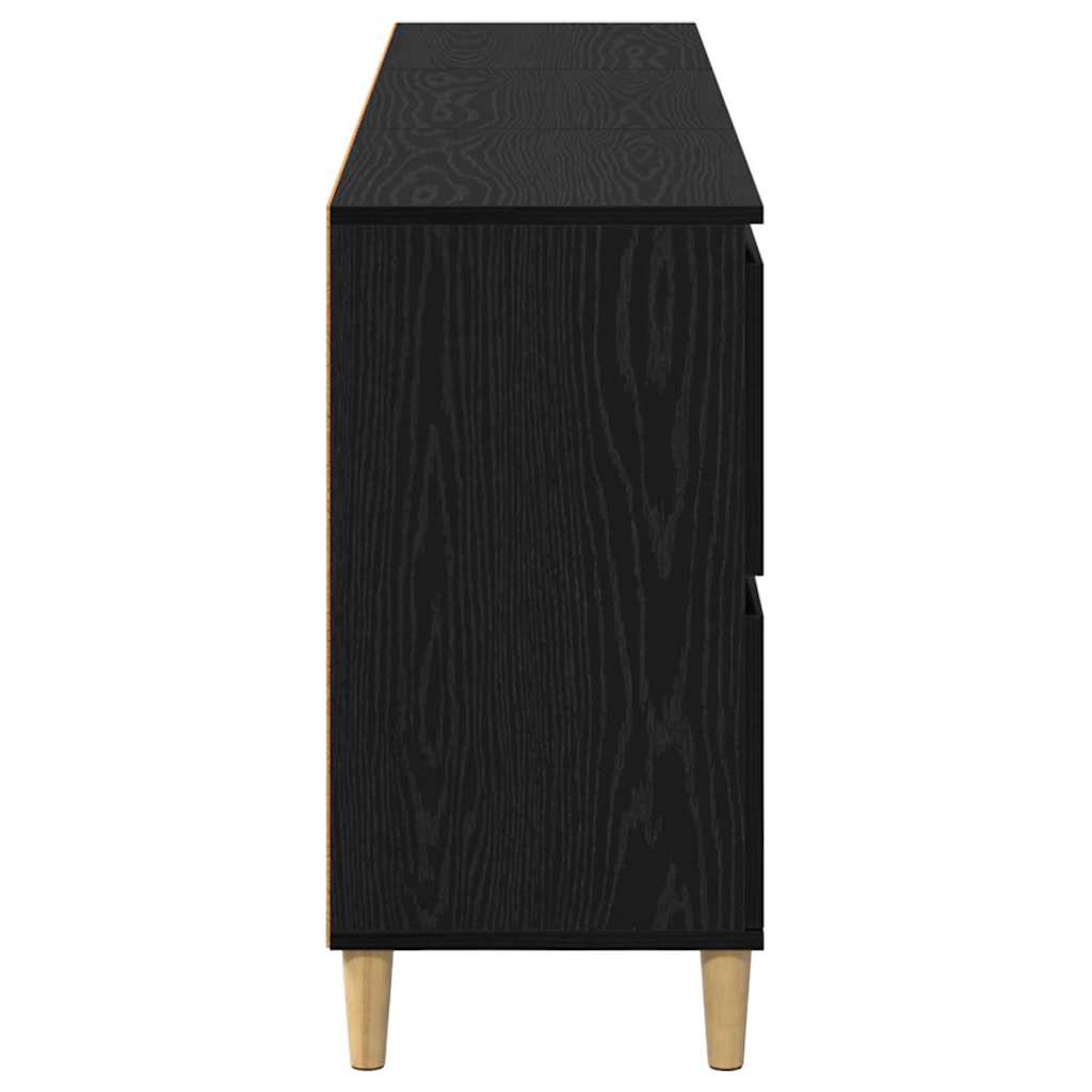 vidaXL Sideboards 3 pcs Schwarz Eichen-Optik 60 x 35 x 70 cm