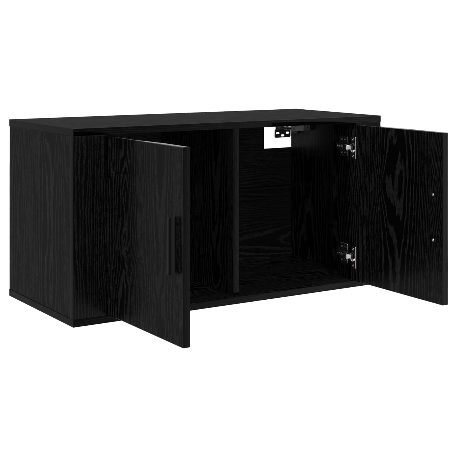 vidaXL Wand-TV-Schrank Set 2 pcs Schwarz Eichen-Optik Holzwerkstoff