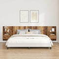vidaXL Kopfteil mit Schrank mit Schubladen 3 pcs Altholz Holzwerkstoff