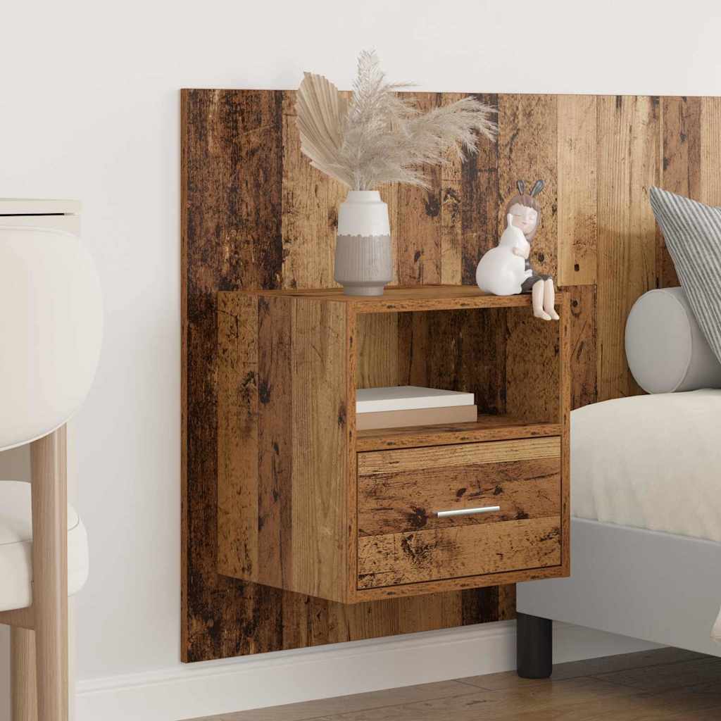 vidaXL Kopfteil mit Schrank mit Schubladen 3 pcs Altholz Holzwerkstoff