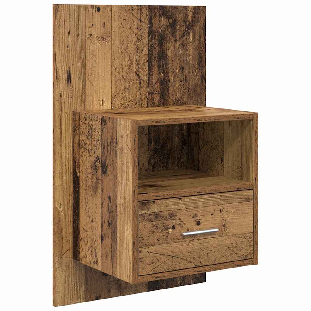 vidaXL Kopfteil mit Schrank mit Schubladen 3 pcs Altholz Holzwerkstoff