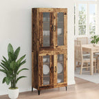 vidaXL Highboard Wandmontiert Altholz 69,5 x 34 x 180 cm Holzwerkstoff
