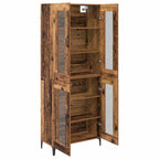 vidaXL Highboard Wandmontiert Altholz 69,5 x 34 x 180 cm Holzwerkstoff