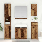vidaXL Badezimmermöbel-Set mit Schubladen 3 pcs Altholz Holzwerkstoff