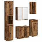 vidaXL Badezimmermöbel-Set mit Schubladen 5 pcs Altholz Holzwerkstoff