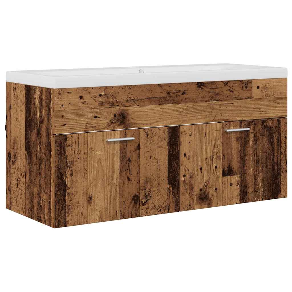 vidaXL Badezimmerschrank Altholz 100 x 38,5 x 46 cm Holzwerkstoff