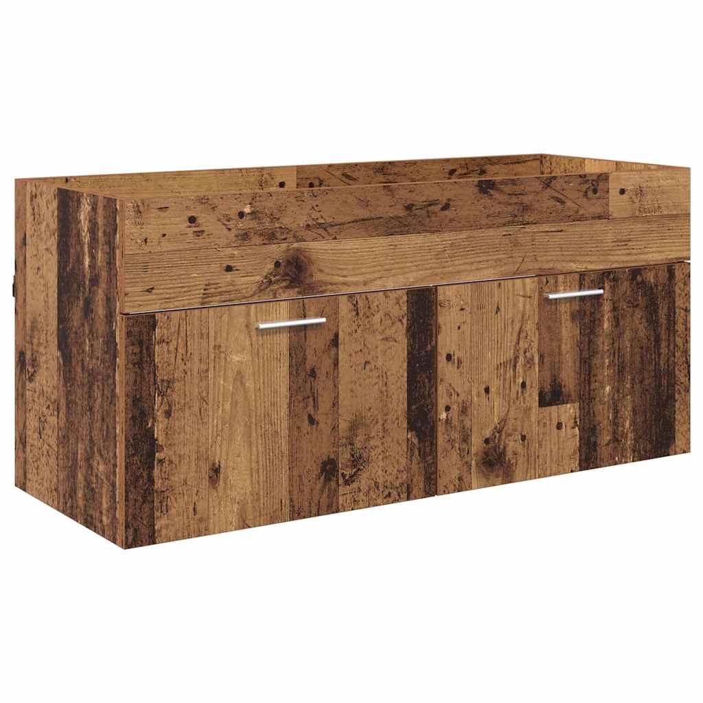vidaXL Badezimmerschrank Altholz 100 x 38,5 x 46 cm Holzwerkstoff