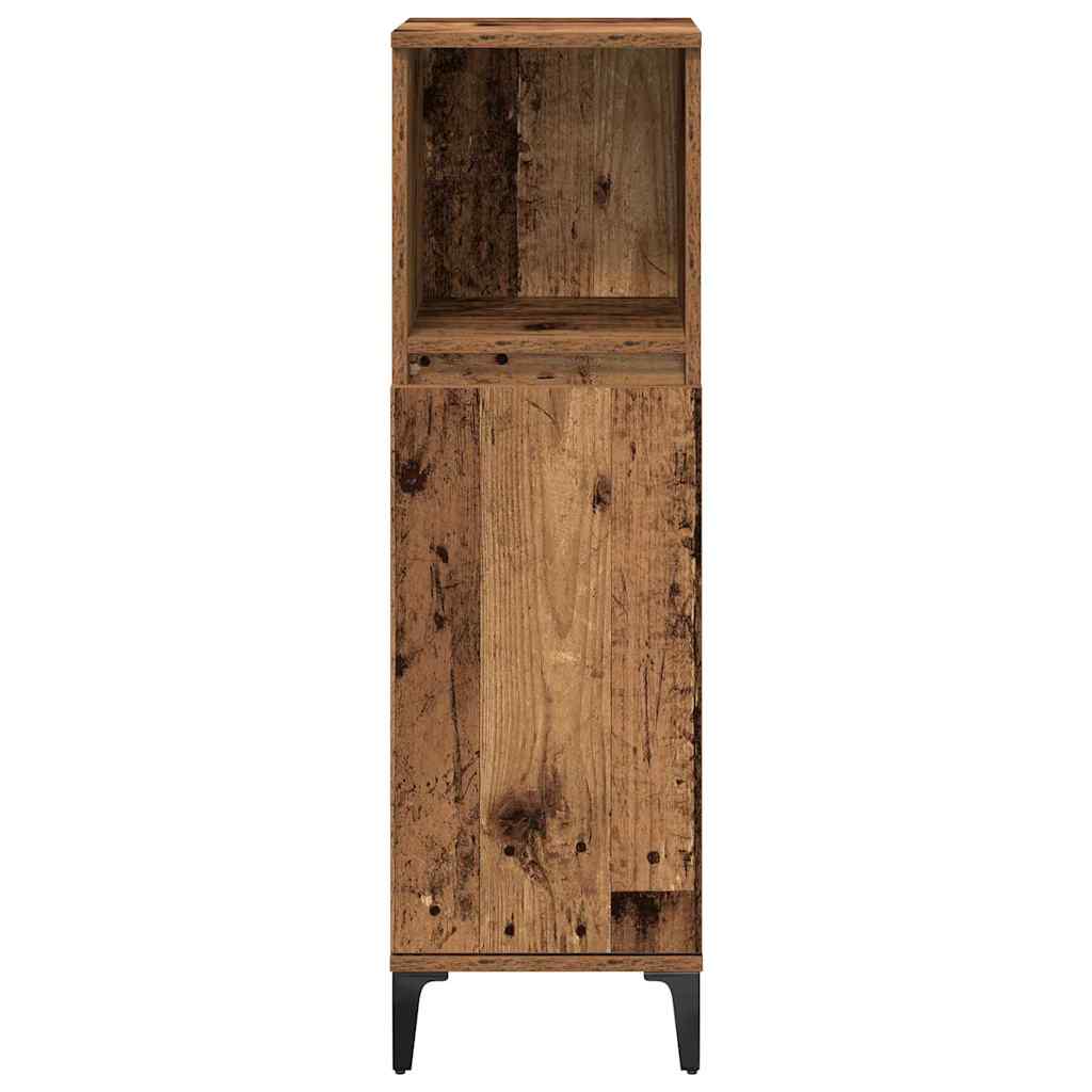 vidaXL Badezimmermöbel-Set mit Regal 3 pcs Altholz Holzwerkstoff