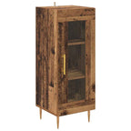 vidaXL Highboard 2 pcs Altholz Glas