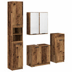 vidaXL Badezimmermöbel-Set mit Schubladen 4 pcs Altholz Holzwerkstoff