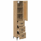 vidaXL Highboard Artisan-Eiche 34,5 x 34 x 180 cm Holzwerkstoff