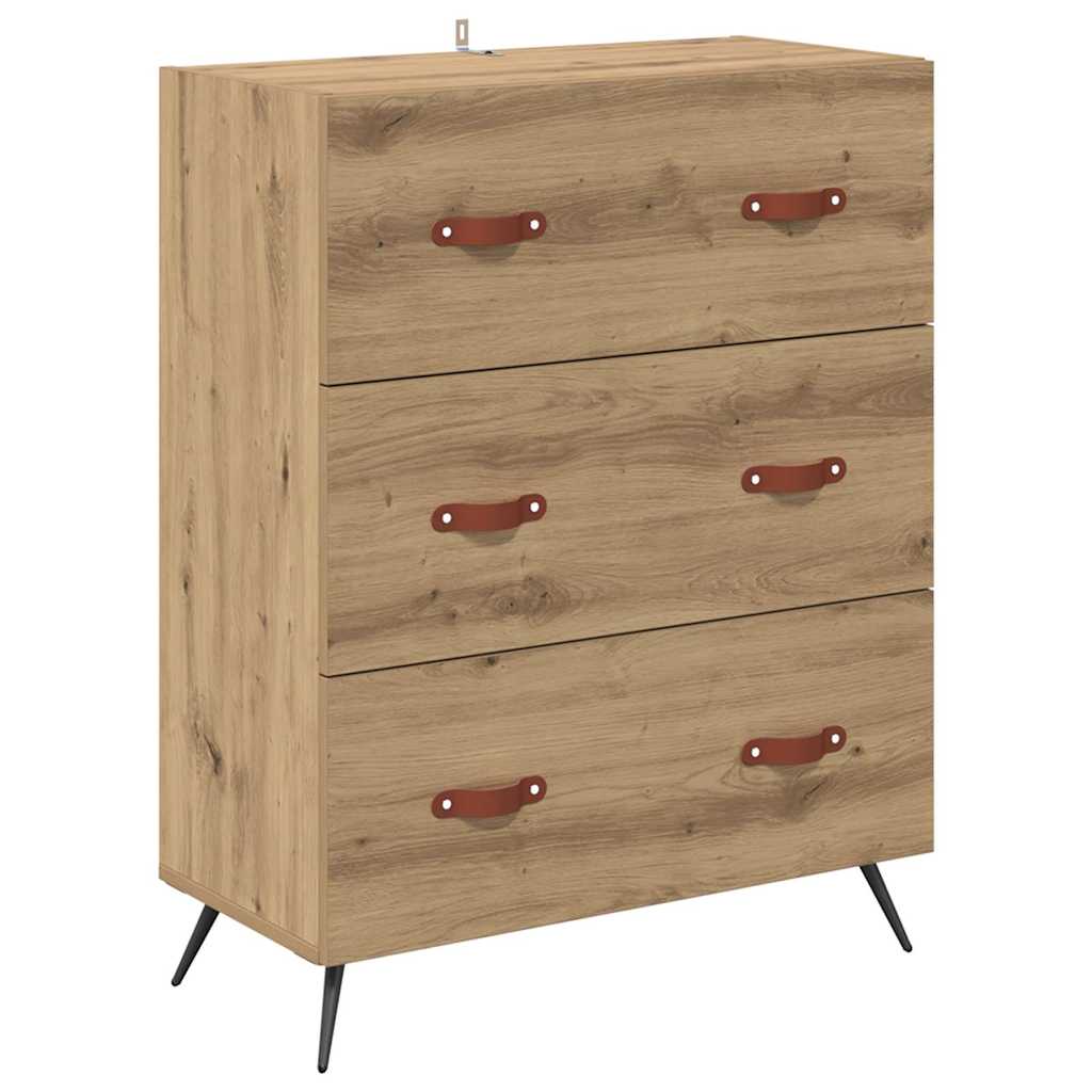 vidaXL Highboard-Schrank mit Regal 2 pcs Artisan-Eiche Holzwerkstoff