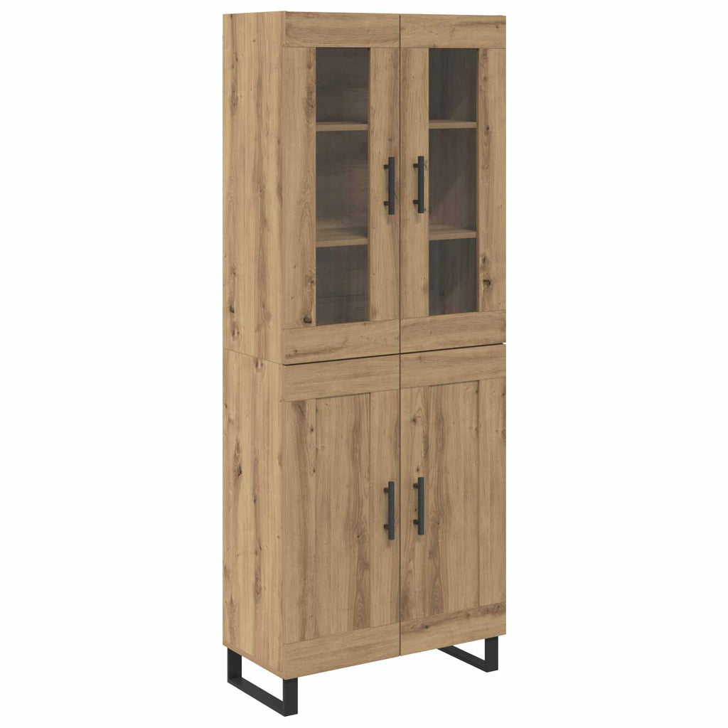 vidaXL Highboard 2 pcs Artisan-Eiche Holzwerkstoff
