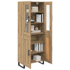 vidaXL Highboard 2 pcs Artisan-Eiche Holzwerkstoff
