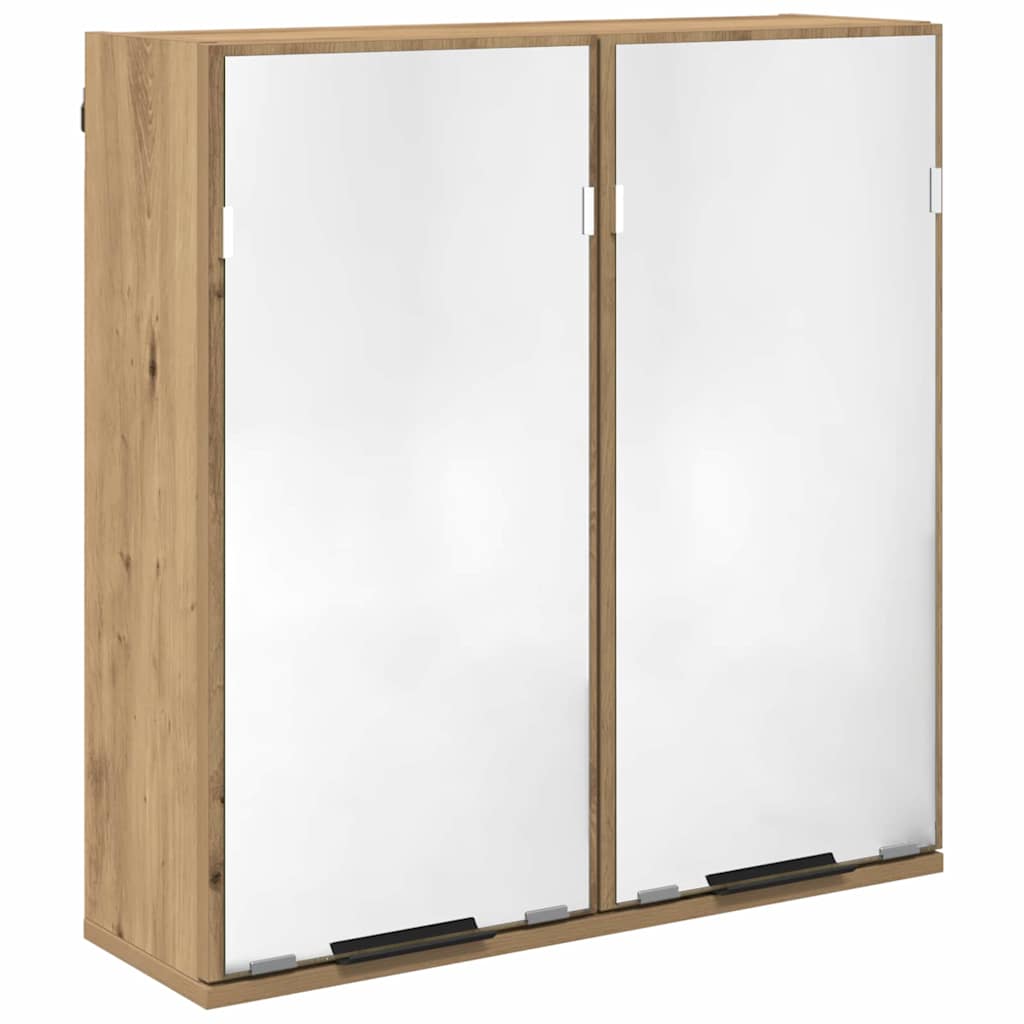 vidaXL Badezimmerschrank-Set mit Tür 3 pcs Artisan-Eiche Holzwerkstoff