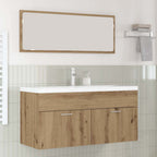 vidaXL Badezimmerschrank Wandmontiert Artisan-Eiche 100 x 38,5 x 46 cm