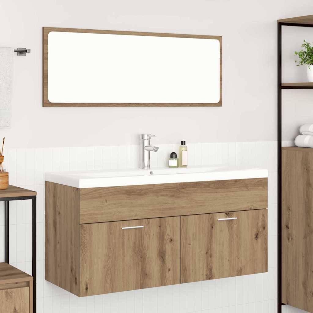 vidaXL Badezimmerschrank Wandmontiert Artisan-Eiche 100 x 38,5 x 46 cm