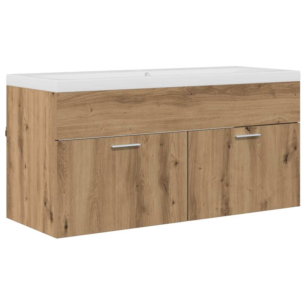 vidaXL Badezimmerschrank Wandmontiert Artisan-Eiche 100 x 38,5 x 46 cm