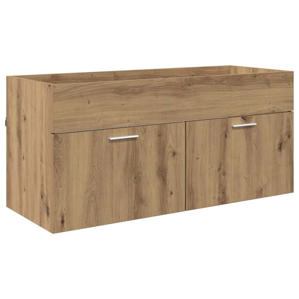 vidaXL Badezimmerschrank Wandmontiert Artisan-Eiche 100 x 38,5 x 46 cm