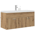 vidaXL Badezimmerschrank Wandmontiert Artisan-Eiche 100 x 38,5 x 46 cm