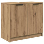 vidaXL Badezimmerschrank-Set mit Regal Artisan-Eiche Holzwerkstoff