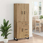vidaXL Highboard mit Schubladen 2 pcs Artisan-Eiche 69,5 x 34 x 180 cm