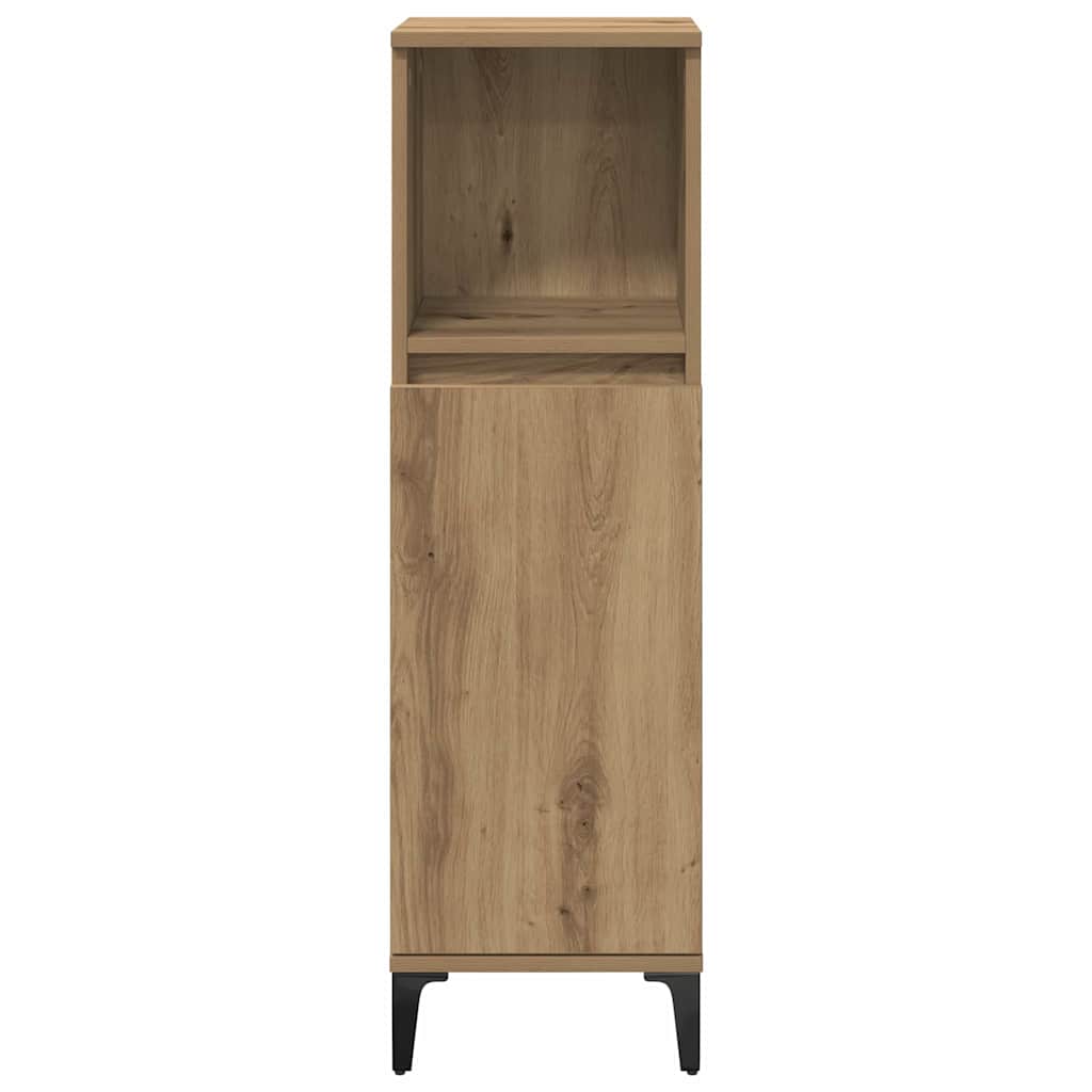 vidaXL Badezimmermöbel-Set mit Regal 3 pcs Artisan-Eiche Holzwerkstoff