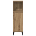 vidaXL Badezimmermöbel-Set mit Regal 3 pcs Artisan-Eiche Holzwerkstoff