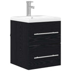 vidaXL Waschbeckenschrank Schwarz Eichen-Optik 41 x 38,5 x 48 cm