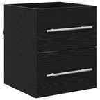 vidaXL Waschbeckenschrank Schwarz Eichen-Optik 41 x 38,5 x 48 cm
