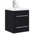 vidaXL Waschbeckenschrank Schwarz Eichen-Optik 41 x 38,5 x 48 cm