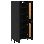 vidaXL Highboard 2 Stück Schwarz Eichen-Optik Holzwerkstoff