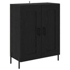 vidaXL Highboard 2 Stück Schwarz Eichen-Optik Holzwerkstoff