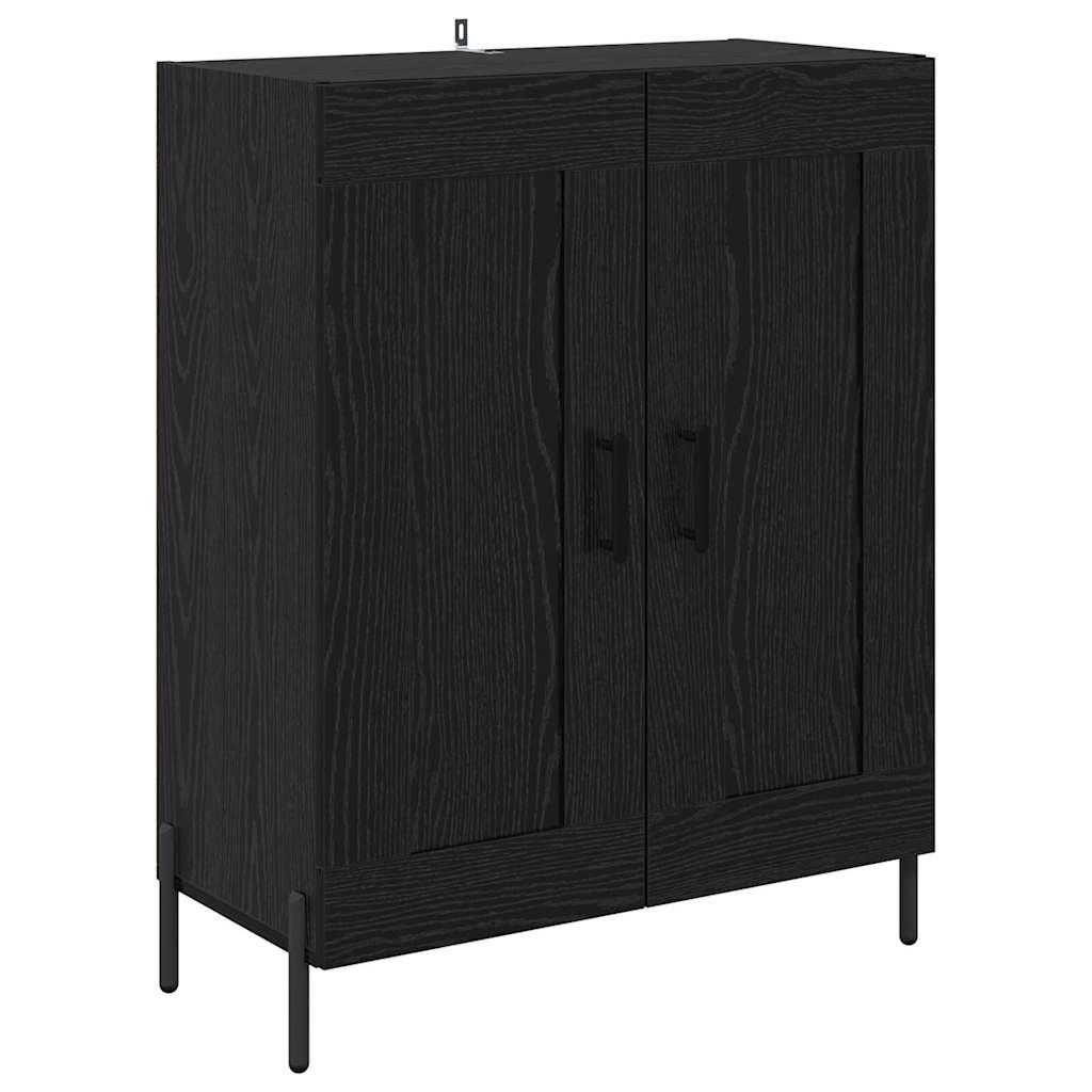 vidaXL Highboard 2 Stück Schwarz Eichen-Optik Holzwerkstoff