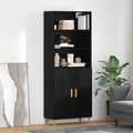 vidaXL Highboard Schwarz Eichen-Optik 69,5 x 32,5 x 180 cm