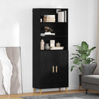 vidaXL Highboard Schwarz Eichen-Optik 69,5 x 32,5 x 180 cm