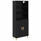vidaXL Highboard Schwarz Eichen-Optik 69,5 x 32,5 x 180 cm