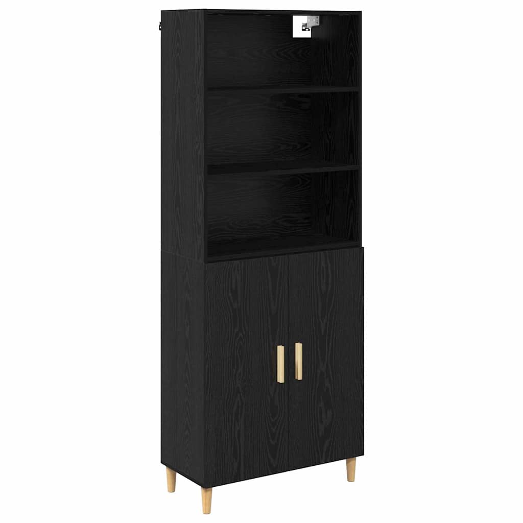 vidaXL Highboard Schwarz Eichen-Optik 69,5 x 32,5 x 180 cm