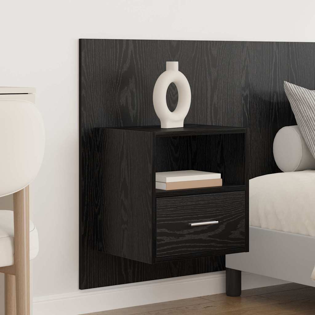 vidaXL Kopfteil mit Schrank 3 pcs Schwarz Eichen-Optik Holzwerkstoff