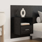 vidaXL Kopfteil mit Schrank 3 pcs Schwarz Eichen-Optik Holzwerkstoff