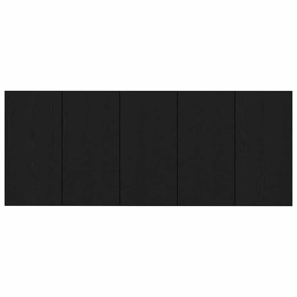 vidaXL Kopfteil mit Schrank 3 pcs Schwarz Eichen-Optik Holzwerkstoff